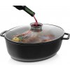 Orion Žulový pekáč s poklopom oválny husí krk GRANDE 12 l, 43,5x33,5 cm Orion Žulový pekáč s poklopom oválny husí krk GRANDE 12 l, 43,5x33,5 cm