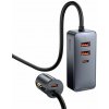 Baseus Share Together nabíjačka do auta s predlžovacím káblom 2xUSB-A, 2xUSB-C sivá (CCBT-A0G) Baseus Share Together nabíjačka do auta s predlžovacím káblom 2xUSB-A, 2xUSB-C sivá (CCBT-A0G)