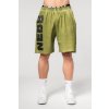 Nebbia Washed-off teplákové šortky NO BS 367 zelené