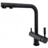 Kuchynská batéria 3-cestná s výsuvnou sprchou ELEGANTE Čierna Kuchynská batéria 3-cestná s výsuvnou sprchou ELEGANTE Čierna