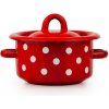 TORO Smaltovaný kastról s pokrievkou 0,4l bodky TORO Smaltovaný kastról s pokrievkou 0,4l bodky