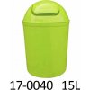 Lenman Odpadkový kôš OSCAR 15 L okrúhly s vekom 17-0040 Zelená lemon