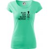 Eat sleep play - šach - Dámske tričko Pure - S ( Mätová ) Eat sleep play - šach - Dámske tričko Pure - S ( Mätová )