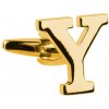 Bubibubi Manžetový gombík zlaté písmeno Y Bubibubi Manžetový gombík zlaté písmeno Y