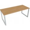 Hobis Pracovný stôl UNI O, 180x75,5x80 cm, dub/sivá Hobis Pracovný stôl UNI O, 180x75,5x80 cm, dub/sivá