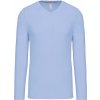 KARIBAN VINTAGE V-NECK K358 / Pánske tričko s dlhým rukávom - sky blue XXXL KARIBAN VINTAGE V-NECK K358 / Pánske tričko s dlhým rukávom - sky blue XXXL