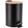 Loft Čierny odpadkový kôš Bambus 2,5L TICHÉ ZATVÁRANIE Loft Čierny odpadkový kôš Bambus 2,5L TICHÉ ZATVÁRANIE