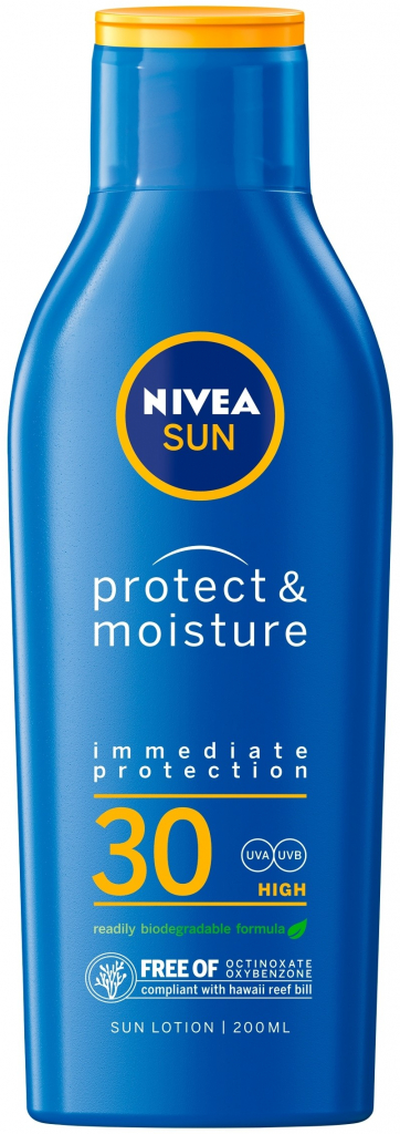 Nivea Sun Protect & Moisture opaľovacie mlieko SPF30 200 ml