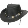 Klobúk kožený Scippis Concho - čierny, S Klobúk kožený Scippis Concho - čierny, S