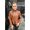 Max Original Leather Dámska kožená bunda SHAKIRA short cognac