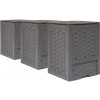 Zahradní kompostéry 3 ks hnědé 60x60x83 cm 900 l plast ratan Hnědá 278918 Zahradní kompostéry 3 ks hnědé 60x60x83 cm 900 l plast ratan Hnědá 278918