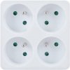 Solight rozbočovač, 4 x 10A, biely P108 Solight rozbočovač, 4 x 10A, biely P108