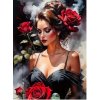 Norimpex diamantové malování Žena s růžemi 30 x 40cm