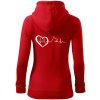 Nemecký ovčiak ekg - Mikina dámska trendy zipper s kapucňou - 2XL ( Červená ) Nemecký ovčiak ekg - Mikina dámska trendy zipper s kapucňou - 2XL ( Červená )