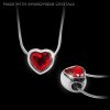 Swarovski-Crystals Náhrdelník červené srdce s originálnym rytím spol. Swarovski. Retiazka Rhodium 45cm Swarovski-Crystals Náhrdelník červené srdce s originálnym rytím spol. Swarovski. Retiazka Rhodium 45cm