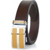 Kožený opasok s automatickou prackou BEIGE DOUBLE Tmavo hnedá Kožený opasok s automatickou prackou BEIGE DOUBLE Tmavo hnedá