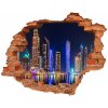 Nálepka fototapeta 3D na stenu Dubaj v noci 90x70 cm Nálepka fototapeta 3D na stenu Dubaj v noci 90x70 cm