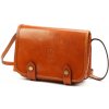 Dámska lesklá kožená crossbody kabelka Florence 58 koňakovohnedej farby 20 x 15 x 7 cm Dámska lesklá kožená crossbody kabelka Florence 58 koňakovohnedej farby 20 x 15 x 7 cm