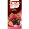 Torras Bezlepková horká čokoláda s kúskami jahôd bez pridaného cukru, so sladidlom, vegan (75g) Torras Bezlepková horká čokoláda s kúskami jahôd bez pridaného cukru, so sladidlom, vegan (75g)