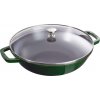 STAUB Wok so sklenenou pokrievkou 30 cm Bazalka Grun STAUB Wok so sklenenou pokrievkou 30 cm Bazalka Grun