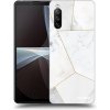 Picasee silikónový čierny obal pre Sony Xperia 10 III - White tile Picasee silikónový čierny obal pre Sony Xperia 10 III - White tile