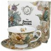 Duo Duo Porcelánová šálka na nohe s podšálkou Royal Peony White 250 ml