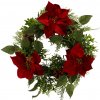 Umelý vianočný veniec s poinsettiou 50 cm (2 ks) Umelý vianočný veniec s poinsettiou 50 cm (2 ks)