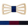 Drevený pánsky motýlik - Elegán II., Látka 708 - námornícka modrá Drevený pánsky motýlik - Elegán II., Látka 708 - námornícka modrá