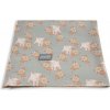 Sleepee Bambusová deka šátek Bamboo 3v1 Vintage Animals Sky Blue