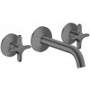 Axor One - 3-otvorová umývadlová batéria podomietku, výtok 160 mm, kartáčovaný čierny chróm 48130340 Axor One - 3-otvorová umývadlová batéria podomietku, výtok 160 mm, kartáčovaný čierny chróm 48130340
