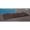 Logitech Mechanische Tastatur G815 Lightspeed RGB, herná klávesnica, GL Tactile, Carbon, DE-Layout, 920-008985