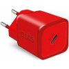 SBS Mobile SBS TETRGAN1C20R 20W GaN nástěnná nabíječka s Power Delivery - červená SBS Mobile SBS TETRGAN1C20R 20W GaN nástěnná nabíječka s Power Delivery - červená