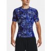 Under Armour UA HG Armour Comp Print SS modré
