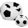 Sedací vak lopta XXXL 100 cm + podnožník XL 35 cm bielo/čierny Sedací vak lopta XXXL 100 cm + podnožník XL 35 cm bielo/čierny