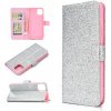 Peňaženkové Glitter puzdro na Xiaomi Mi 11 - Strieborná Peňaženkové Glitter puzdro na Xiaomi Mi 11 - Strieborná