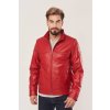 Pánska červená kožená bunda Pánska červená kožená bunda