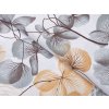 Bavlnená látka/plátno Sandra SA-367 Sivo-oranžové kvety na bielom - šírka 145 cm Bavlnená látka/plátno Sandra SA-367 Sivo-oranžové kvety na bielom - šírka 145 cm