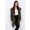 Dámsky kardigán s kapucňou MI8928 khaki