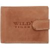 Wild Tiger pánska kožená peňaženka svetlo Nolan hnedá