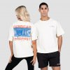 GymBeam tričko Boxy Athletic Society Cream