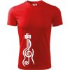 Husľový kľúč gitara - Pánske tričko Fantasy športové - M ( Červená ) Husľový kľúč gitara - Pánske tričko Fantasy športové - M ( Červená )