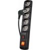 PREMIUMCORD Acar F5 5m kabel, 5 zásuvek, přepěťová ochrana, černý PREMIUMCORD Acar F5 5m kabel, 5 zásuvek, přepěťová ochrana, černý