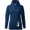 Zamilovaná mačka spredu - Mikina dámská Cape s kapucí - 2XL ( Polnočná modrá ) Zamilovaná mačka spredu - Mikina dámská Cape s kapucí - 2XL ( Polnočná modrá )