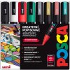 Posca Sada akrylových fixiek 1,8 - 2,5 mm mix vianočných farieb 8 kusov PC-5M Posca Sada akrylových fixiek 1,8 - 2,5 mm mix vianočných farieb 8 kusov PC-5M