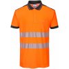 Portwest T180 PW3 Hi-Vis Polo-tričko OT180 Oranžová-Čierna 4XL