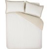 Biele/béžové obliečky na dvojlôžko 200x200 cm Oxford Pinstripe – Catherine Lansfield Biele/béžové obliečky na dvojlôžko 200x200 cm Oxford Pinstripe – Catherine Lansfield