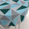 Biante Bavlnený oválny obrus Sandra SA-334 Modro-zelené trojuholníky 140x220 cm Biante Bavlnený oválny obrus Sandra SA-334 Modro-zelené trojuholníky 140x220 cm