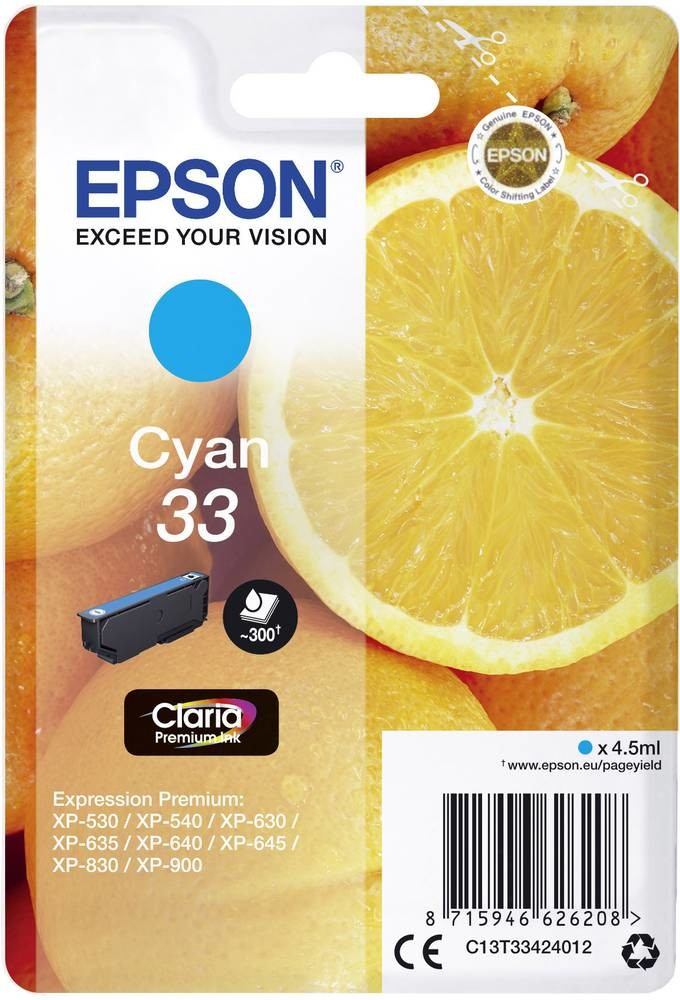 Epson 33 Cyan - originálny