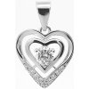 Šperk Holíč Kamienkový strieborný prívesok srdiečko SPV11 Šperk Holíč Kamienkový strieborný prívesok srdiečko SPV11