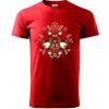 Folklór - hnedé vtáčiky - Klasické pánske tričko vyššej gramáže - M ( Červená ) Folklór - hnedé vtáčiky - Klasické pánske tričko vyššej gramáže - M ( Červená )